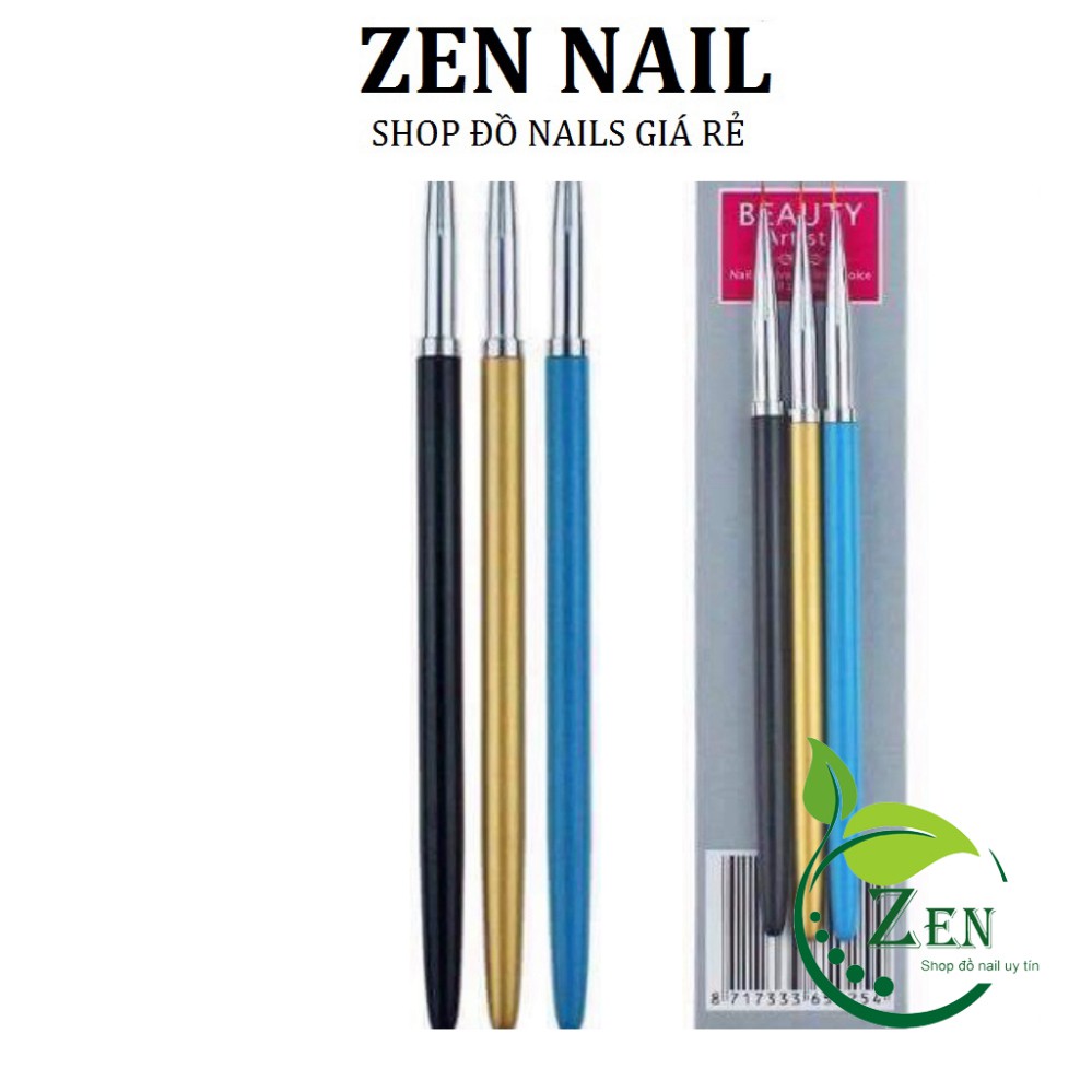 Bộ Cọ Vẽ Nét 3 Cây Cọ Râu Nails