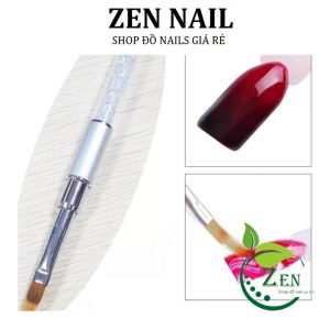 Cọ ombre cán đá vuốt mịn đầu lông mềm mảnh