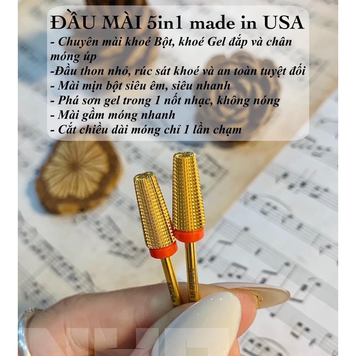 Sử dụng đầu mài móng 5 in 1