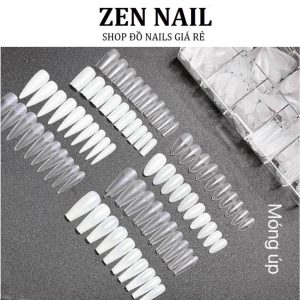 Móng úp , Móng up HSM đủ form nhám sẵn đủ size  từ 0-9 (hộp 500 móng)