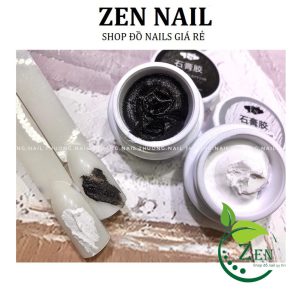 Gel xi măng , gel cát màu trắng, đen vẽ họa tiết nổi 3D