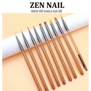 Bộ cọ nail 9 cây , bộ cọ chuyên dụng vẽ móng