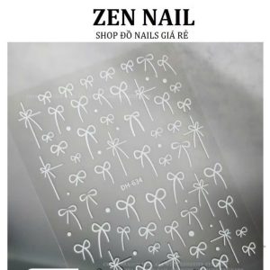 Sticker dán móng hình nơ , stick trang trí nail