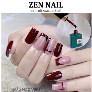 Sơn móng tay gel đỏ mận, tone màu siêu tôn da ,15ml