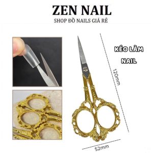 Kéo cắt móng, kéo cắt form móng hoàng cung hoa văn