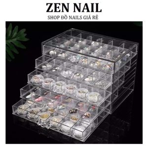 Khay đựng đá , Hộp đựng đá charm phụ kiện nail