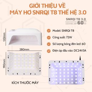 Máy hơ gel SNRQI T8 72W thiết kế rộng