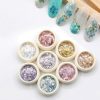 Bộ nhũ vảy cá kim tuyến nail 8 màu siêu sáng 8 hũ